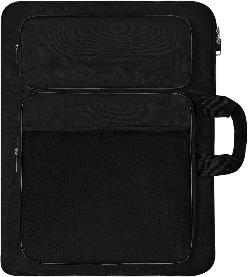 TreochtFUN Art Portfolio Kids Artwork,Art Bag15 X 18 For Child Artwork 8K Organizer,A3 portfolio Case For Carrying Artwork With Tote And Backpack (Black) - Image 1